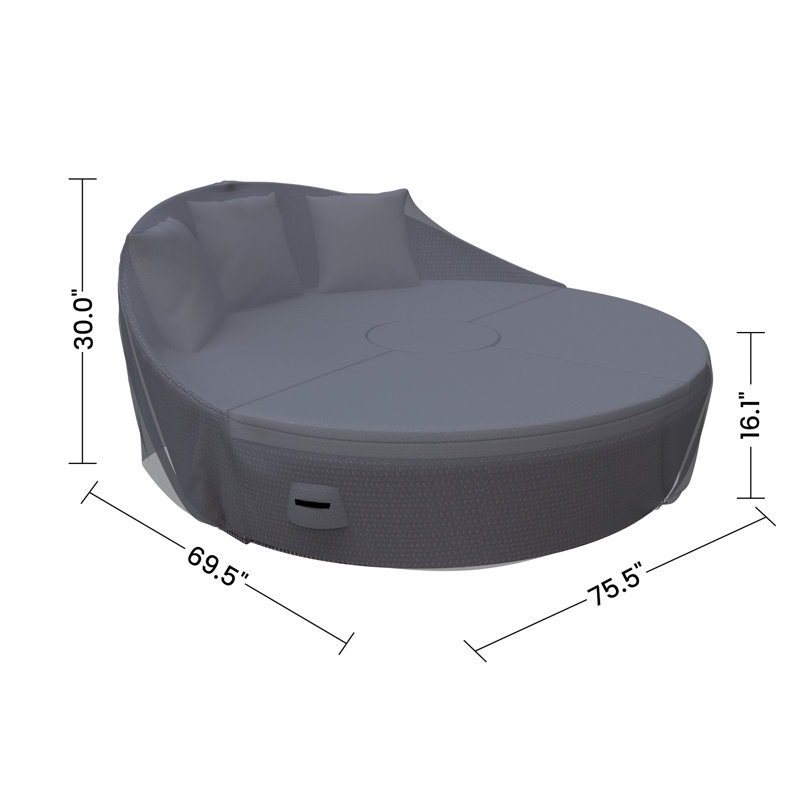 Housse pour lit de jour d'extérieur 75,5 po Alleshia Covers & All