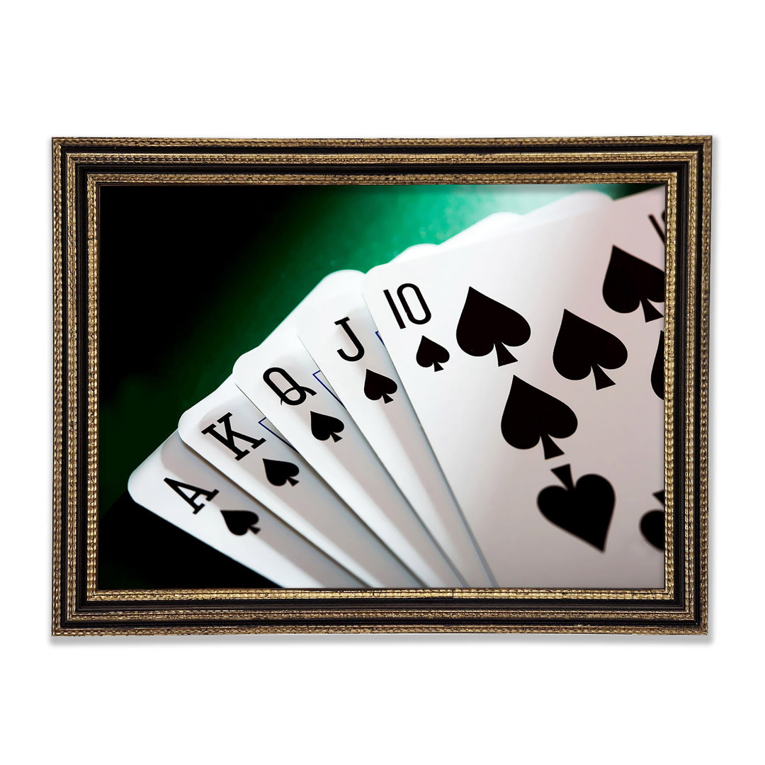 Royal Flush Poker Gerahmter Druck