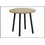 Ensemble de table de salle à manger compact 3 pièces avec abattant, idéal pour les petites cuisines et les espaces contemporains, structure en métal noir, plateau en stratifié brun-379358285-379358286