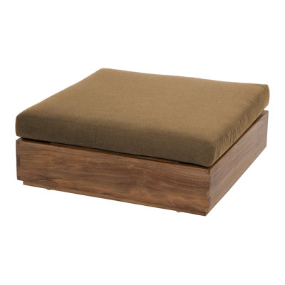 Repose-pieds d'extérieur en teck Pacific avec coussin Sunbrella