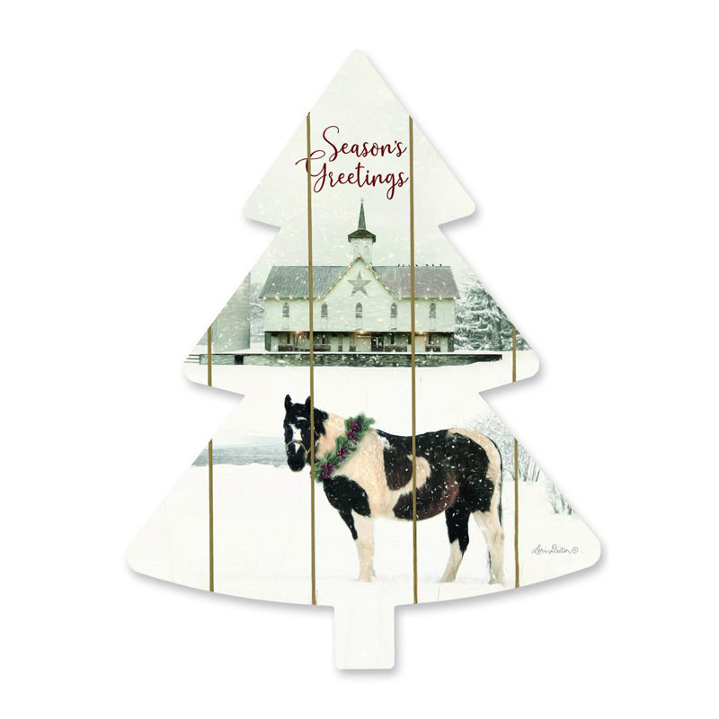 Décoration cheval de Noël prête à accueillir
