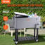 Station de service / chariot à roulettes avec refroidisseur de patio pour 80 litres VEVOR-90843127