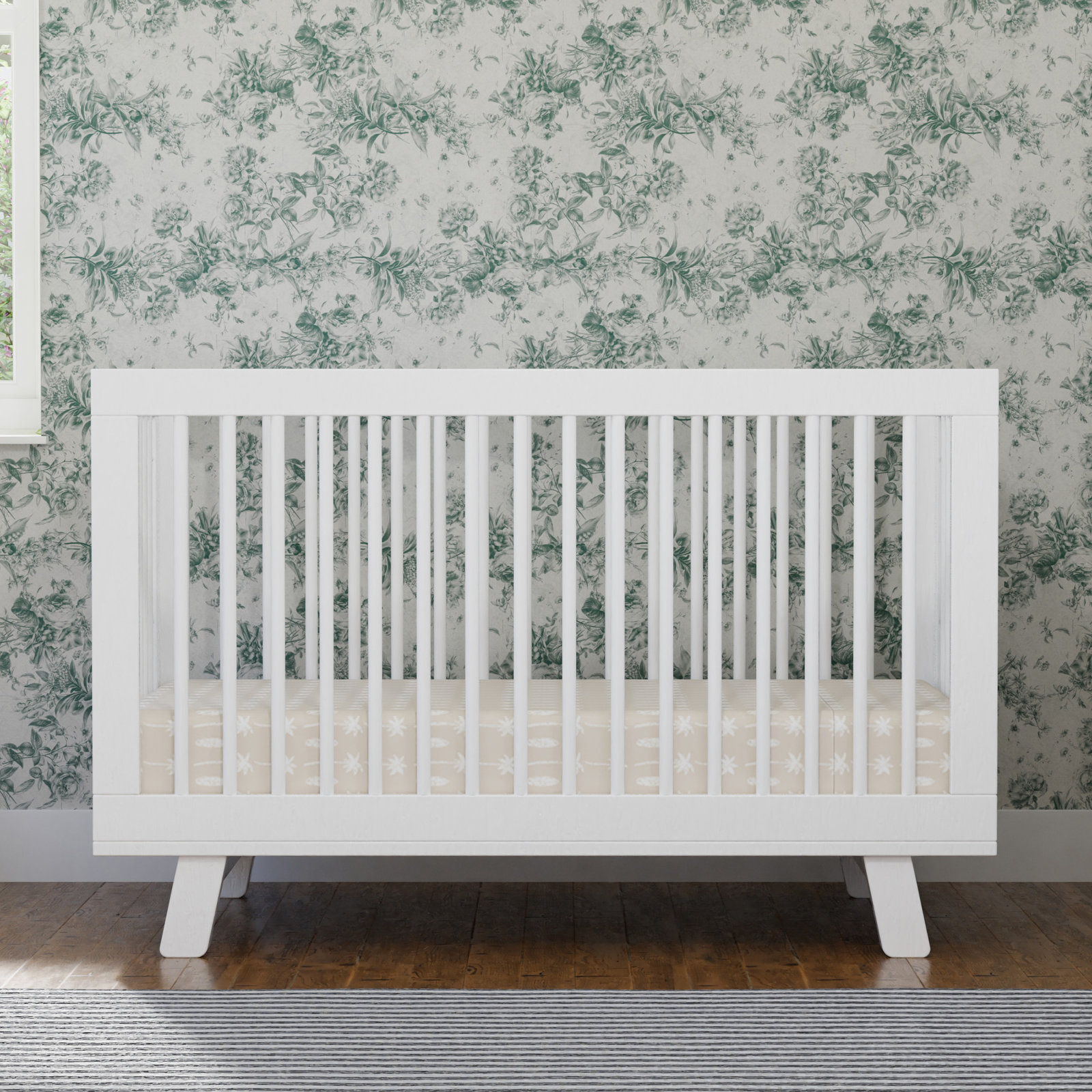 Hudson Pine 3-in-1 Convertible Crib, White