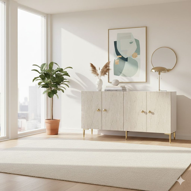 Console, White/Gold