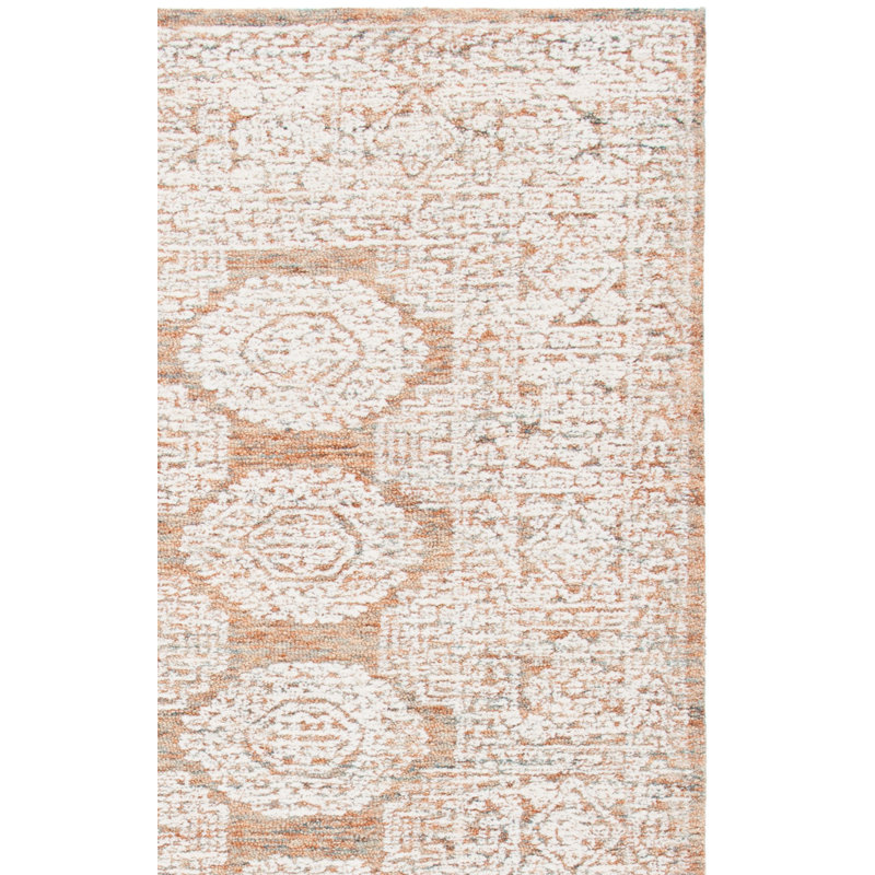 Tapis oriental beige / brun en laine / coton touffeté à la main Korbin, Rectangle 8 pi x 10 pi