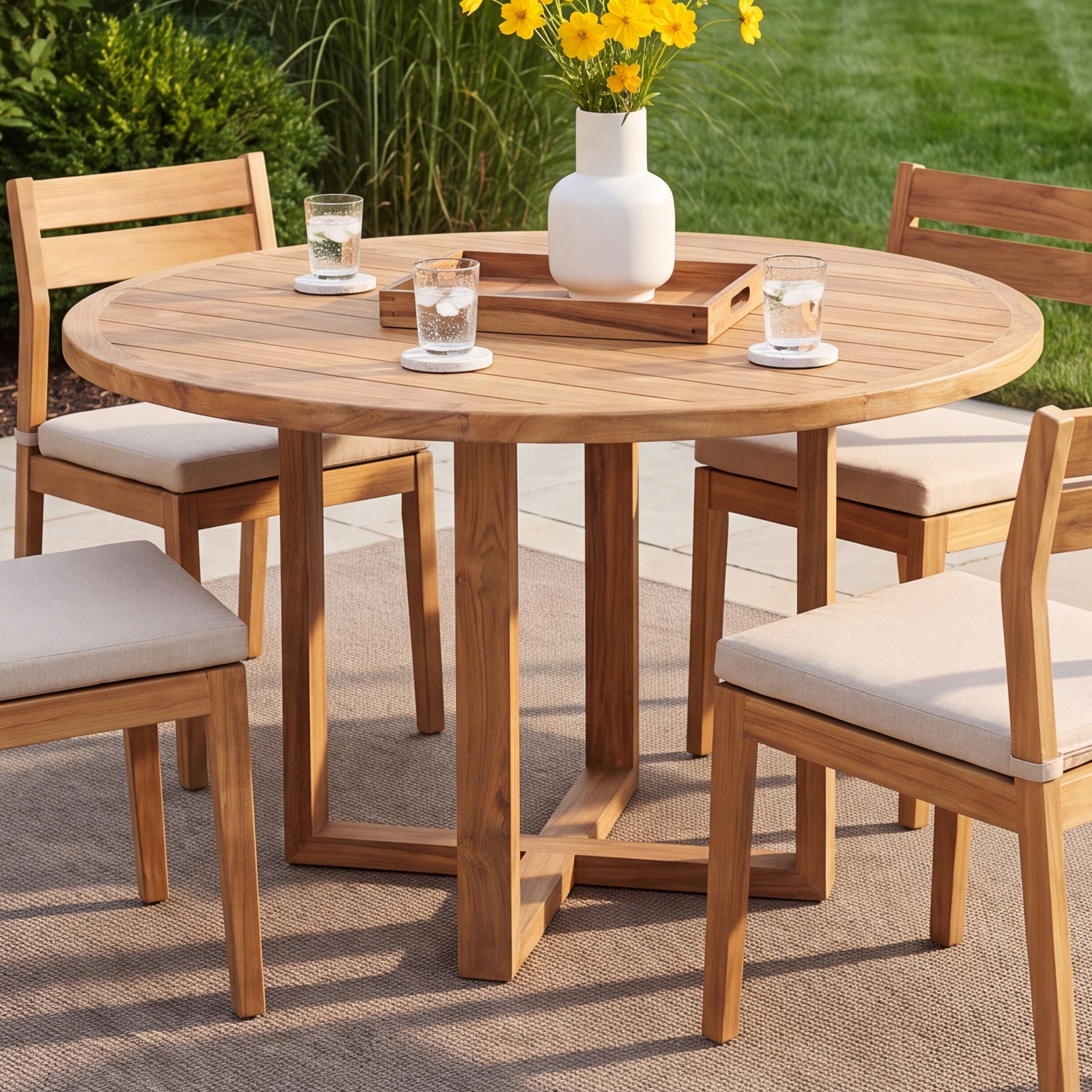 Uvita Teak Patio Dining Table, 72"