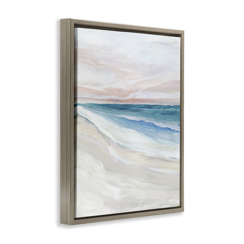 Cadre flottant Coastal Serenity Expression, design par Ian C., Cadre flottant orme Montalcino, H 21 po x l 17 po