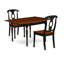 L'ensemble de 3 pièces de table de salle à manger moderne contient une table rectangulaire en bois avec Dropleaf et 2 chaises, noir et cerise-1575264149-1575264151-1575264150