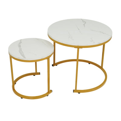 Ensemble de 2 tables basses gigognes pour salon
