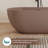 Fslefay 59'' Freestanding Bathtub Solid Surface Deep Soaking Tubs-124635951