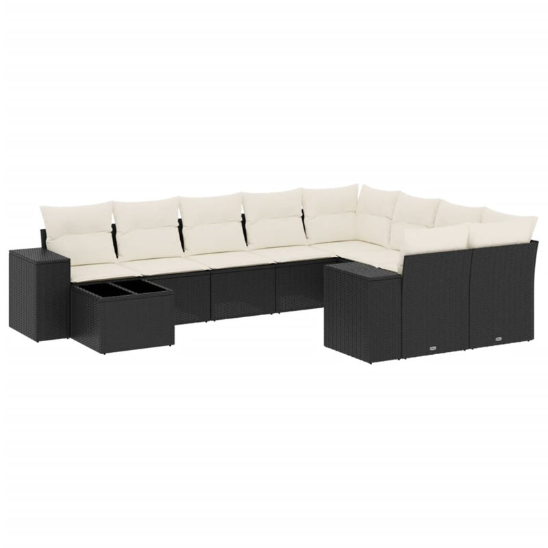 Ensemble de canapé de jardin Vidaxl - noir