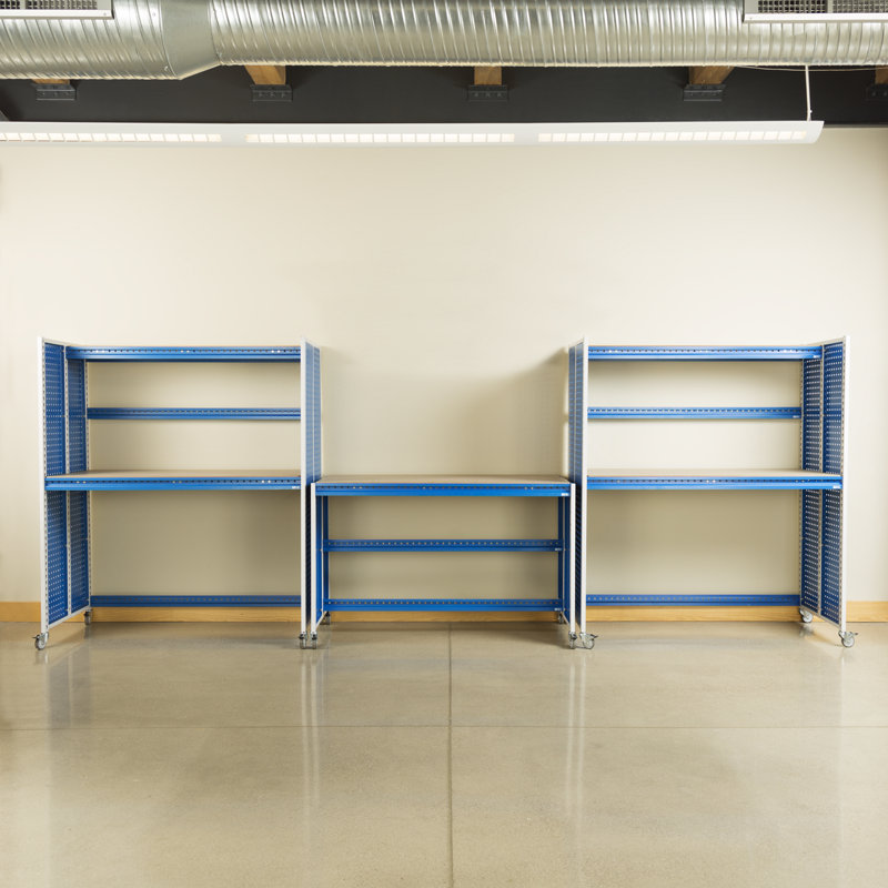Creation Station Makerspace Adjustable Height 3 Piece Workbench Set
