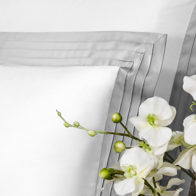 Eden Sham, Euro, White/Light Gray
