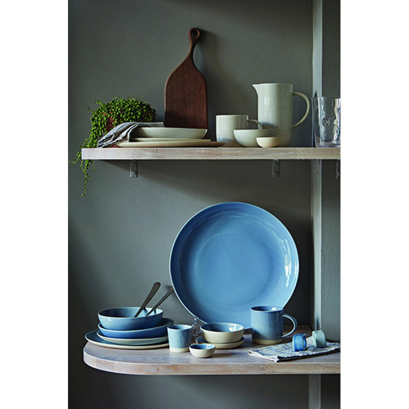 Bol à pâtes en porcelaine Bisque Canvas Home, Bleu