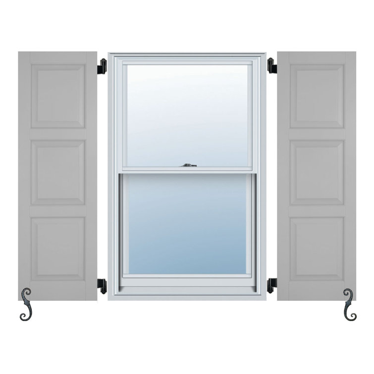 Atlantic Classic Three Equal Panels, Raised Panel Shutter Pair