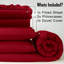 Super Soft Reversible 4 piece Plain Duvet Cover Set with Pillowcases-119207741-119207738