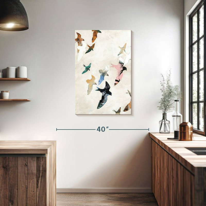 Brampt Abstract Birds II, 36" H x 24" W