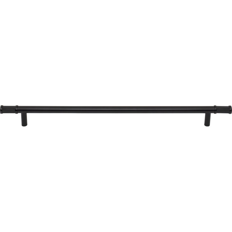 Burnham Bar Pull, Flat Black, 12" Center To Center