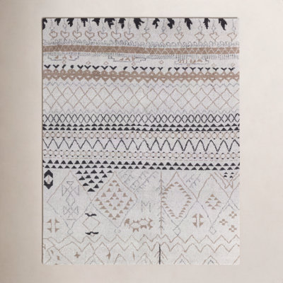 Overby Ivory Hand-Knotted Oriental Wool Rug