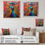 Bleu sarcelle, Pop Art, paon - paon, art mural sur toile-1320831600-1298125843