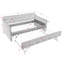 Lit de jour simple tapissier avec couchette escamotable, conception de chargement USB, L 81 po x l 45 po