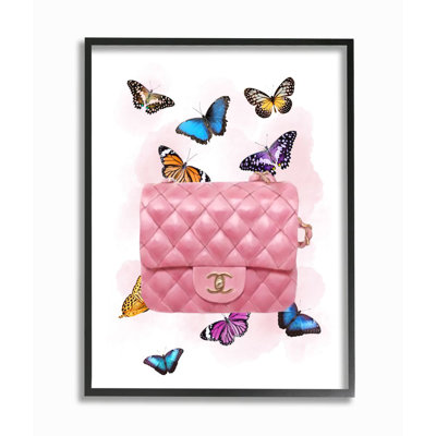 «Colorful Butterflies and Fashion Clutch» par Ziwei Li - impression d'art graphique