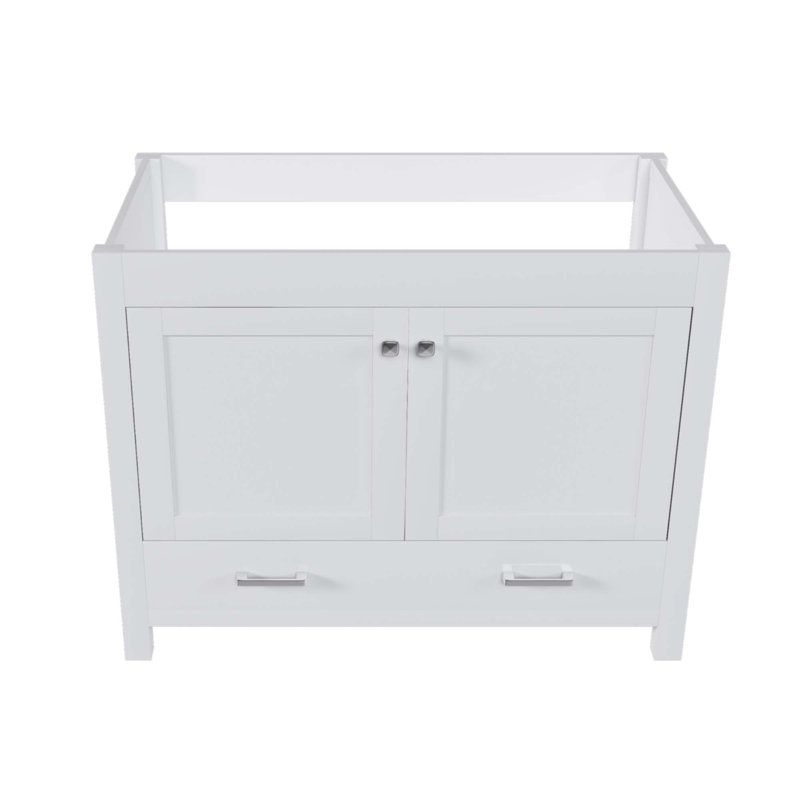 42'' Bathroom Vanity Without Sink ,Multi-Functional Bathroom Cabinet With Doors And Drawer, Solid Frame And MDF Board