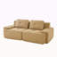 Canapé modulaire en L de 82 po pour salon modulaire en tissu velours côtelé de 82 po avec assise profonde, passepoil perlé, conception capitonnée, sans assemblage, conception antidérapante, brun clair-538599748