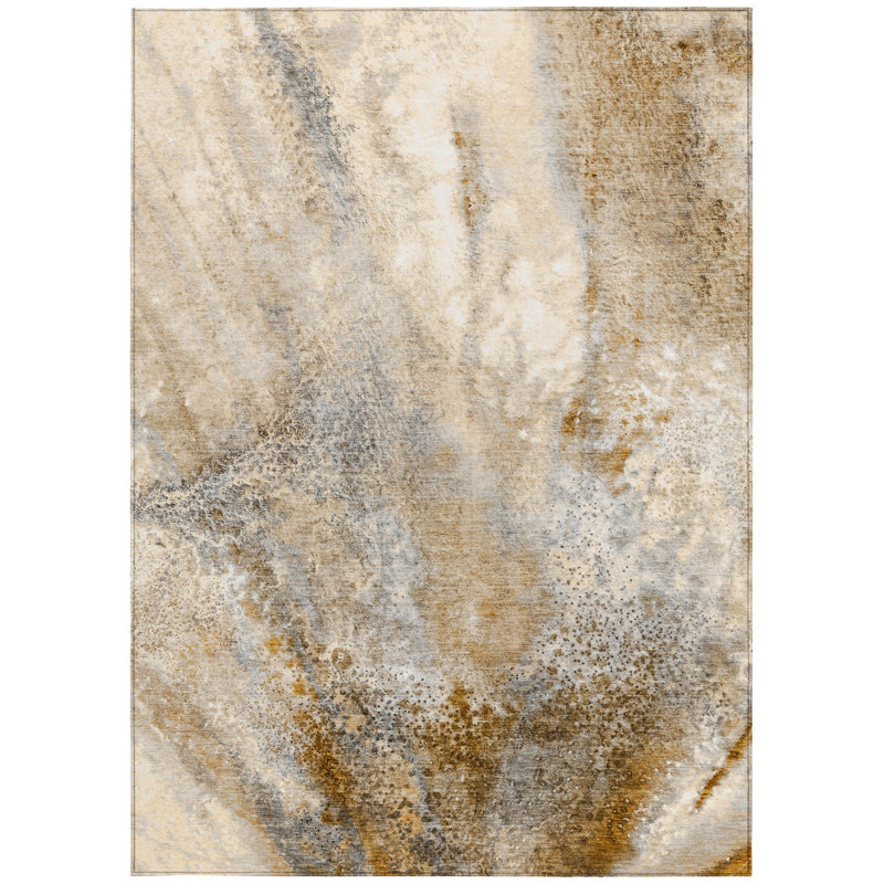 Tapis extérieur lavable et antidérapant brun 8 pi x 10 pi