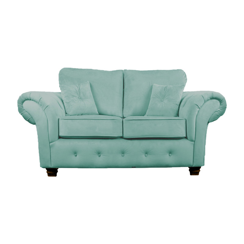 Lila 2 Seater Velvet Sofa, Aqua