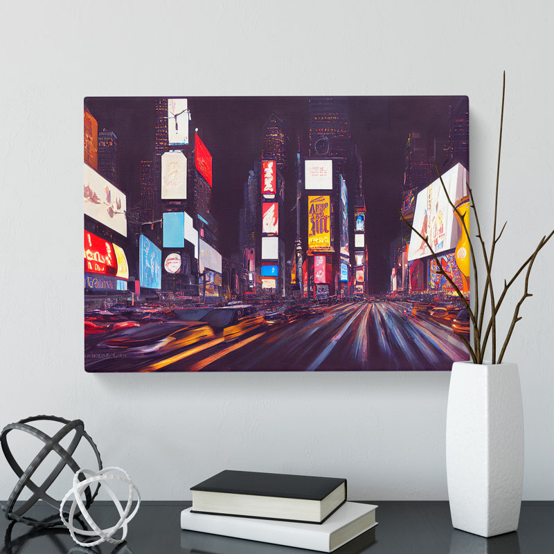 Times Square Art Vol.7 - Wrapped Canvas, 40cm H x 60cm W x 3cm D