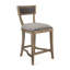Upholstered Stool with Solid Wood Frame