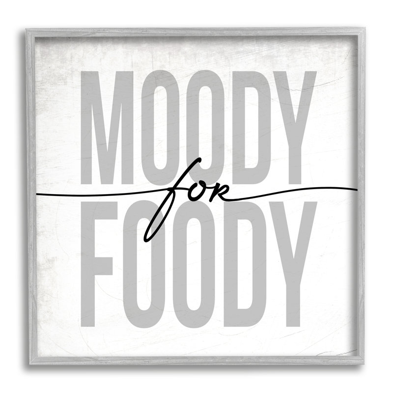 «Moody for Foody Expression Minimal Kitchen» par Daphne Polselli - Art textuel, Estampe numérique Farmhouse