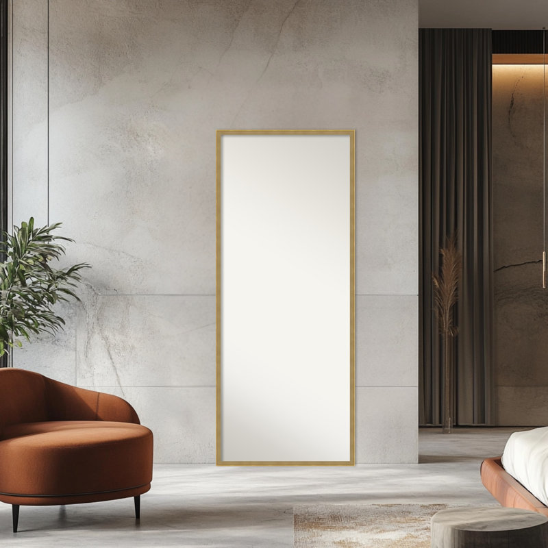 Miroir de plancher pleine longueur Incline, Or foncé