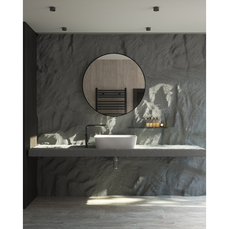 Rim Accent Mirror, Black, 30" x 30"