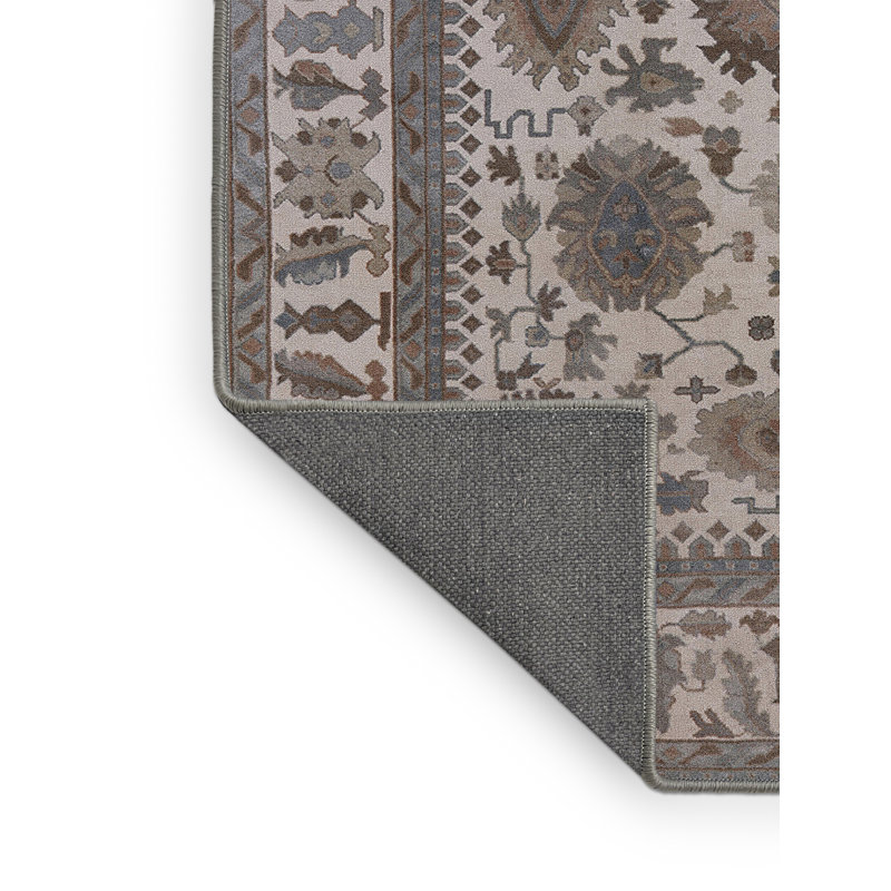 Tapis oriental beige / brun / gris Arev, Rectangle 7 pi x 10 pi