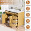  Meuble-lavabo simple 36 po avec lavabo en céramique, meuble-lavabo autoportant avec cabint et tiroirs