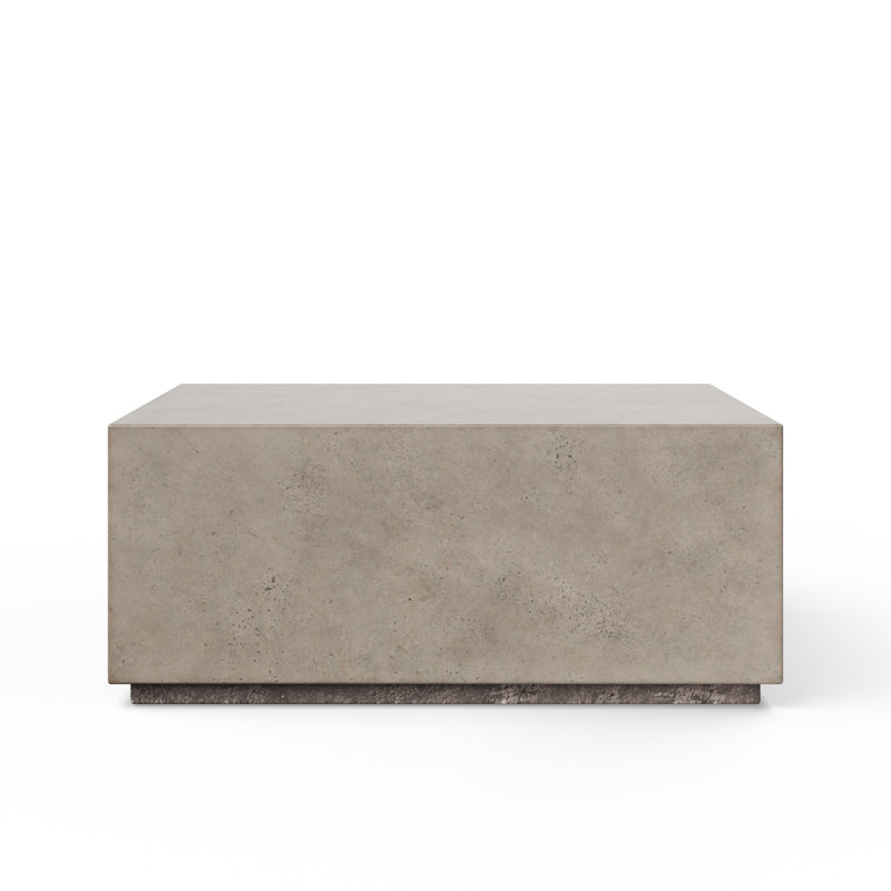 Mixx Bloc Coffee Table, 16.5" H x 39.5" W x 39.5" D, Dark Gray