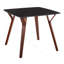 Table de salle à manger en bois de noyer et marbre texturé noir-647030110