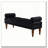 Velvet Long bed Bench for Bedroom,Upholstered Window Bench with Tufted Button,Entryway Bench,Bolster Bench for Living Room-Black-813232896