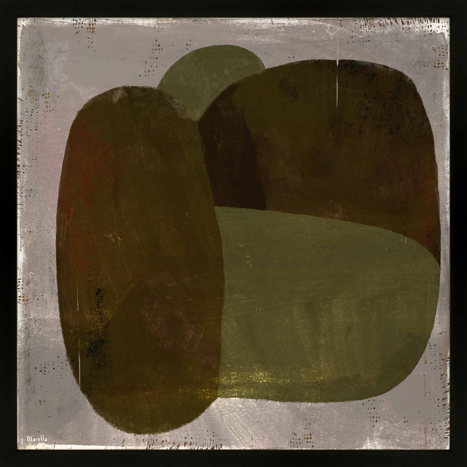 Combined Forces by Marco Marella for Studio M - Framed Wall Art, 30" H x 30" W, Paper, Black
