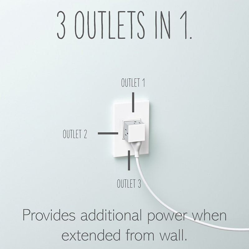 Adorne® 15A 1-Gang Tamper-Resistant Pop-Out Outlet with Wall Plate, White