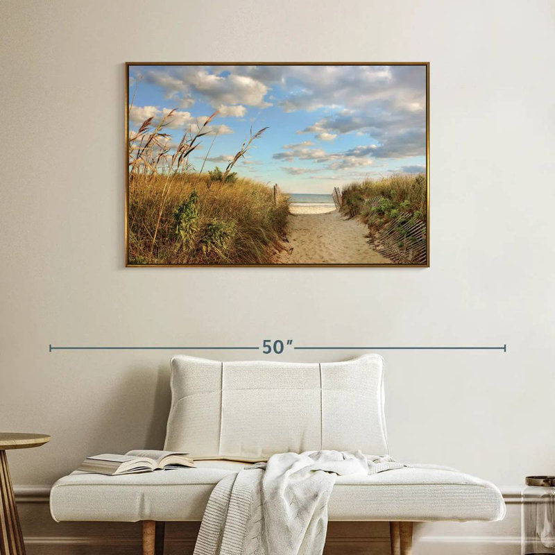 Long Island Aulelei, Cadre flottant doré, 40 po x 27 po