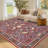  Washable Rugs for Living Room, Non Slip Floral Area Rugs, Low Pile Stain Resistant Botanical Bird Soft Carpet, Foldable Indoor Floor Mats for Bedroom, Nursery, Dining Room-146850912-144778612