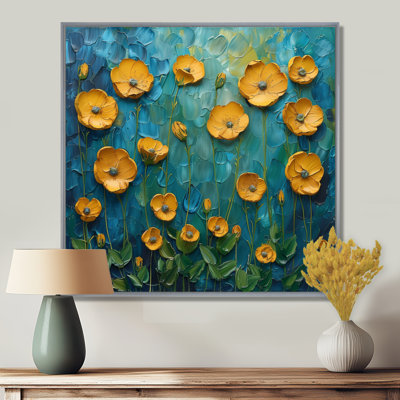 Yellow Green Natures Joy Buttercups - Buttercups Wall Art Print