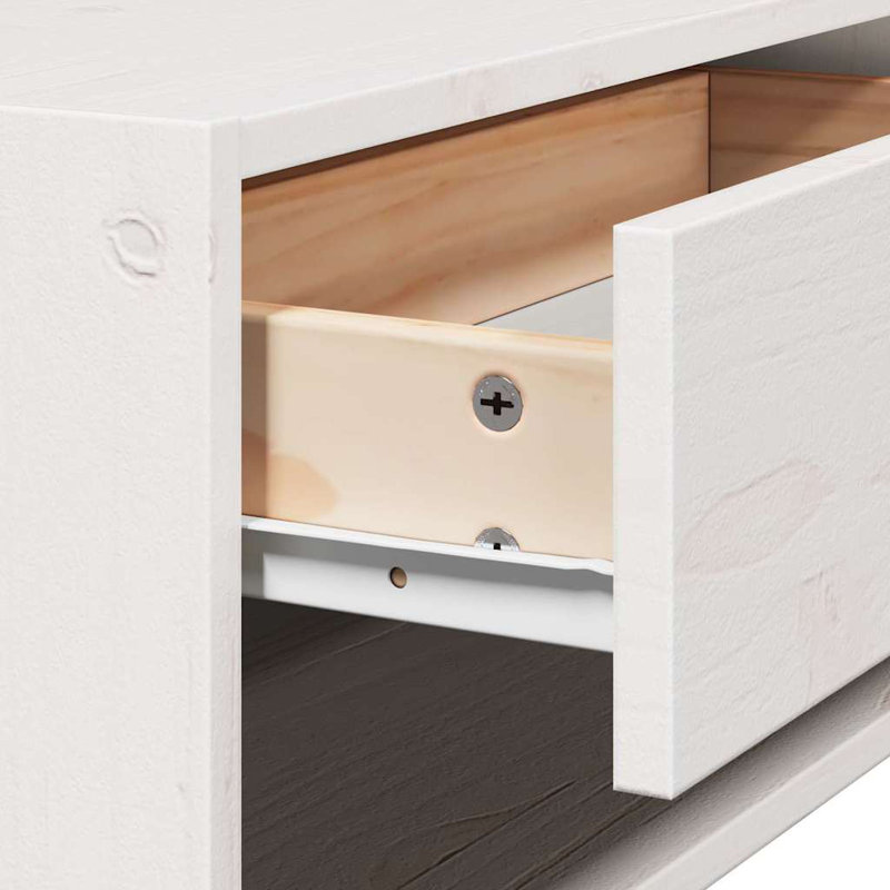 Bedside Table 2 Pcs Wax 50 X 32.5 X 24 Cm Solid Pine Wood, White