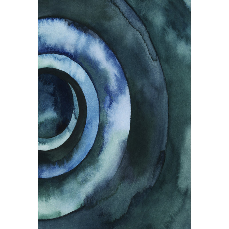 Cobalt Vortex II by Grace Popp - Painting on Canvas, Black Floater Framed, 122 cm H x 81 cm W