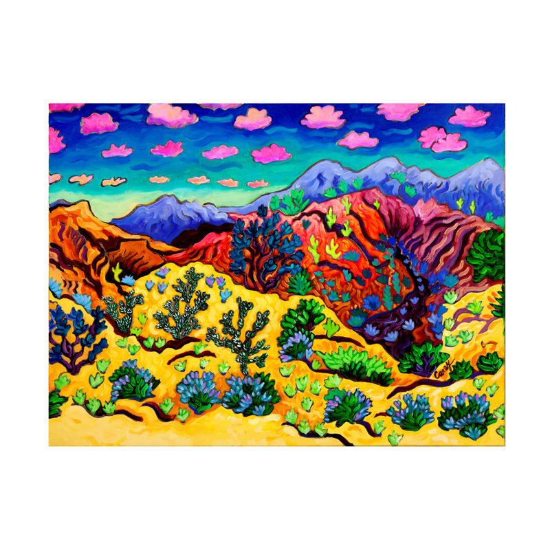 Transporté par Cathy Carey - peinture sur toile tendue, H 24 po x l 32 po x P 2 po