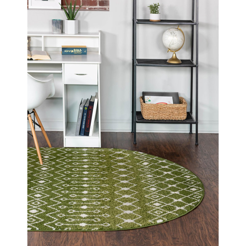 Somerville Geometric Indoor Rug, Round 10'
