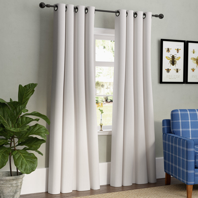 Panneau de rideau simple semi-diaphane avec œillets Taplin Essex, Chocolat, l 50 po x L 108 po